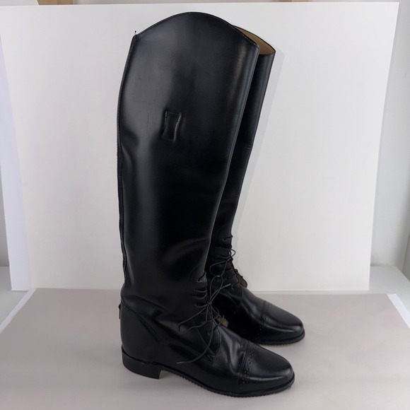 Amazona Cavalier Shoes - Womens Black Leather Equestrian Riding Field Boots SZ 8 R Amazona Cavalier